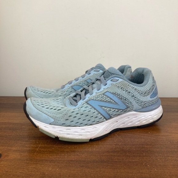 New Balance 680 V6 Blue Athletic Running Shoes Sneakers W680LA6 Women’s Size 6.5 - Picture 1 of 13